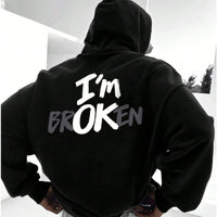 Hoodie Im OK New Men's Hoodie Hip Ho