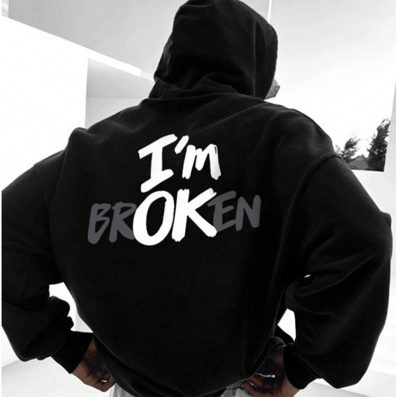 Hoodie Im OK New Men's Hoodie Hip Ho
