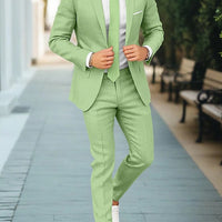 Men's New Linen Single Row One Button Suit