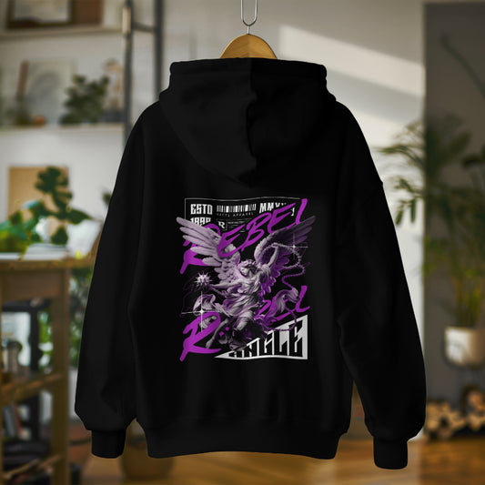 Unisex Back Print Zip Hoodie