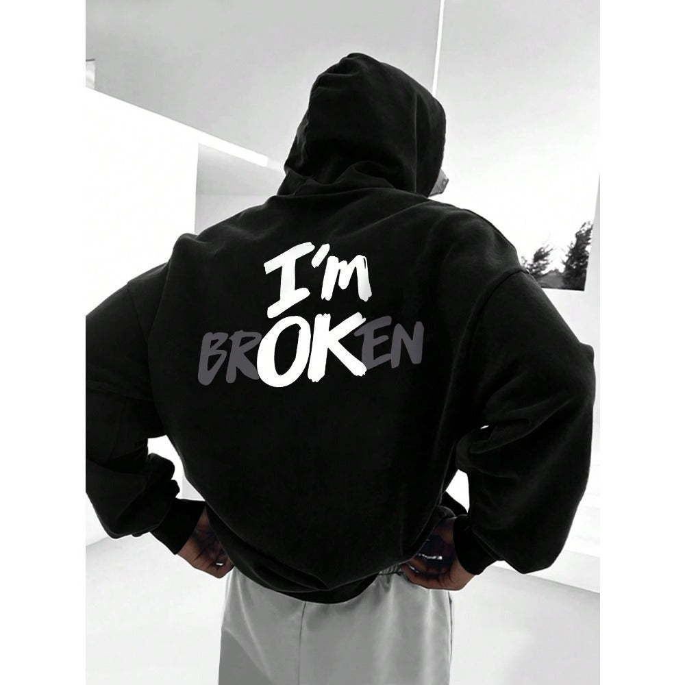 Hoodie Im OK New Men's Hoodie Hip Ho